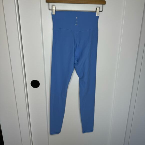 Wilo The Label Base Blue Crossover Waist Ribbed 7/8 Leggings Size XS - Picture 7 of 7